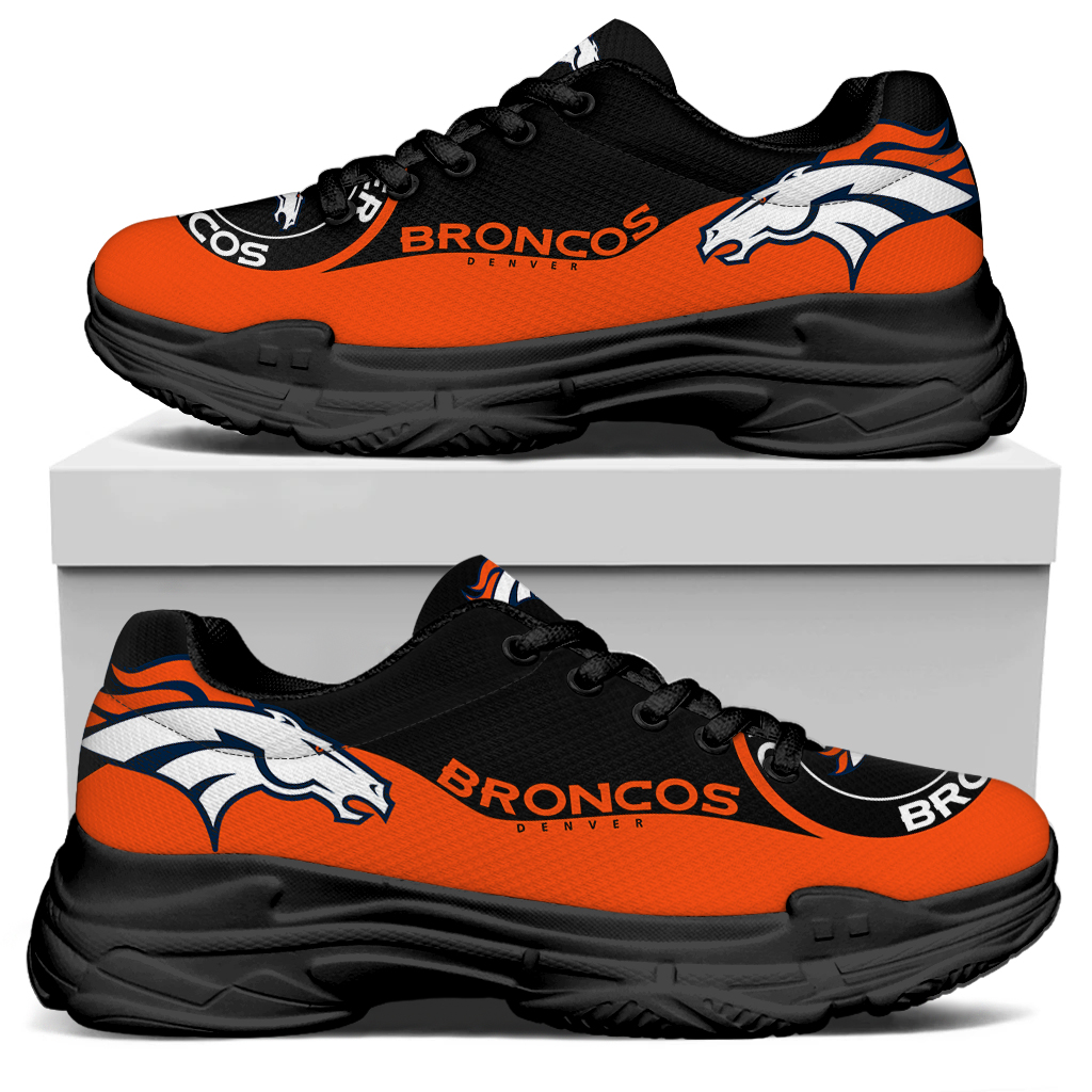 Men's Denver Broncos Edition Chunky Sneakers With Line 002